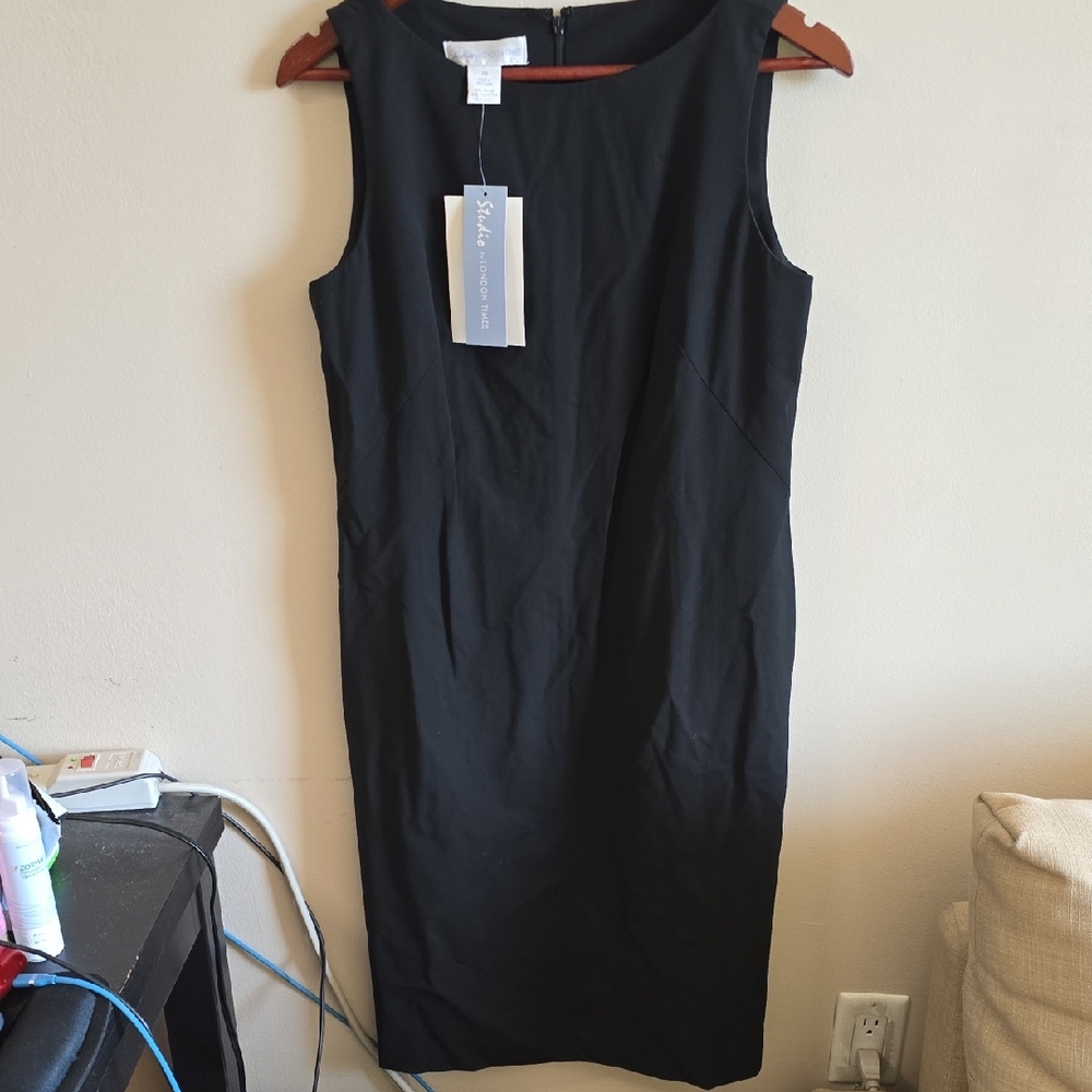 London Times Classic Black Midi Dress